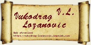 Vukodrag Lozanović vizit kartica